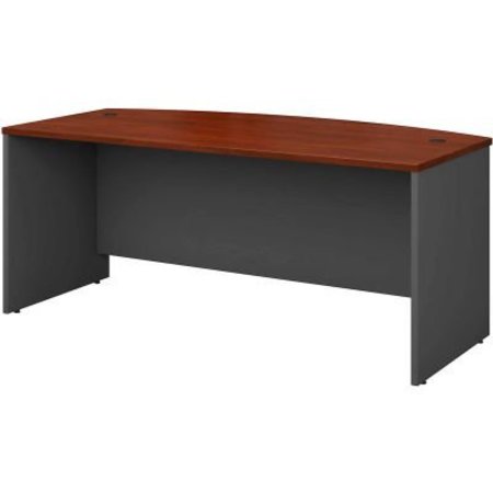 BUSH IND Bush Furniture Wood Desk Shell with Bow Front - 72in - Hansen Cherry - Series C WC-24446